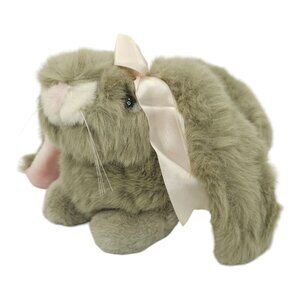 Bunny Rabbit Floppy Ears Pink Bow Plush Vintage 90s Stuffed Animal Toy Chosun